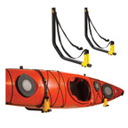 Suspenz Deluxe Kayak Canoe Sup Storage Rack, Adjustable Wall Hangers/Hooks, Indoor & Outdoor Use, Safety Straps, Stores Boats Up