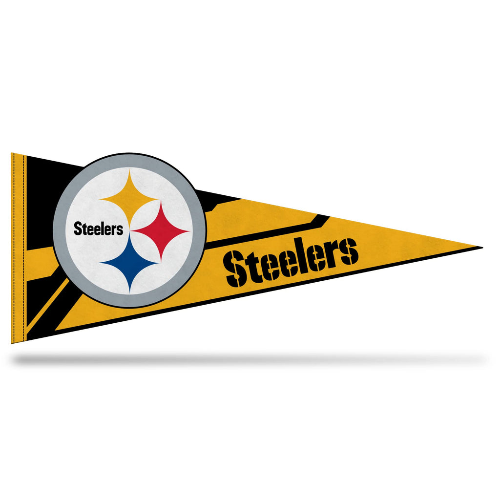 Rico Industries Nfl Football Pittsburgh Steelers Soft Felt Pennant - Ez To Hang - Home D  Cor (Game Room, Man Cave, Bed Room)