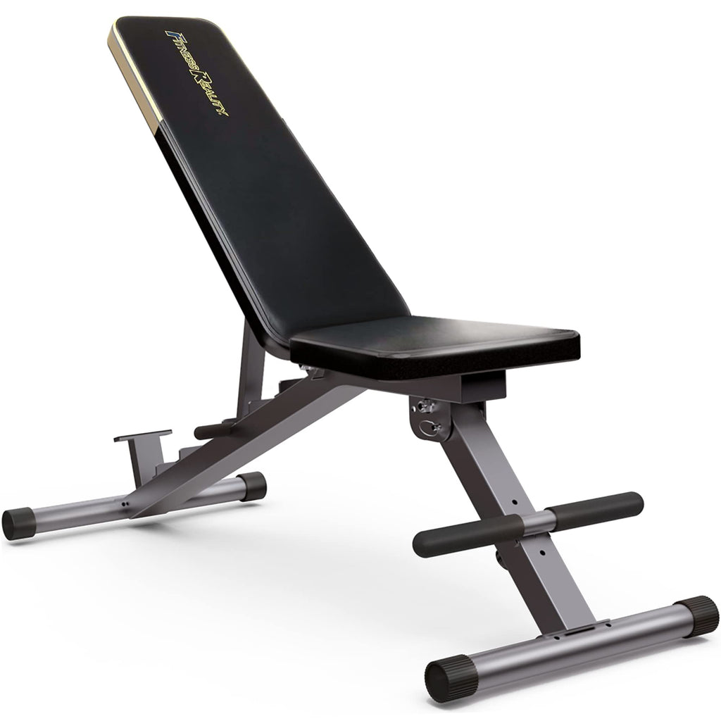 Fitness Reality 1000 Super Max - Adjustable Weight Bench Press For Incline Decline Workouts & Strength Training - Foldable For H