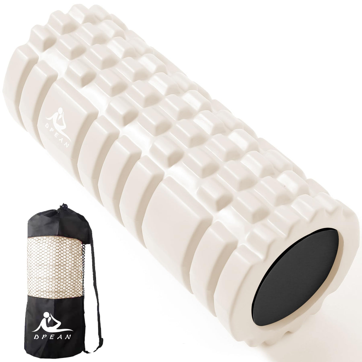 DPEAN Foam Roller, Solid, Wont Break, Grid for Myofascial Release, Solid Core, Unbreakable, 3 Types of Textured Designs, Yoga R