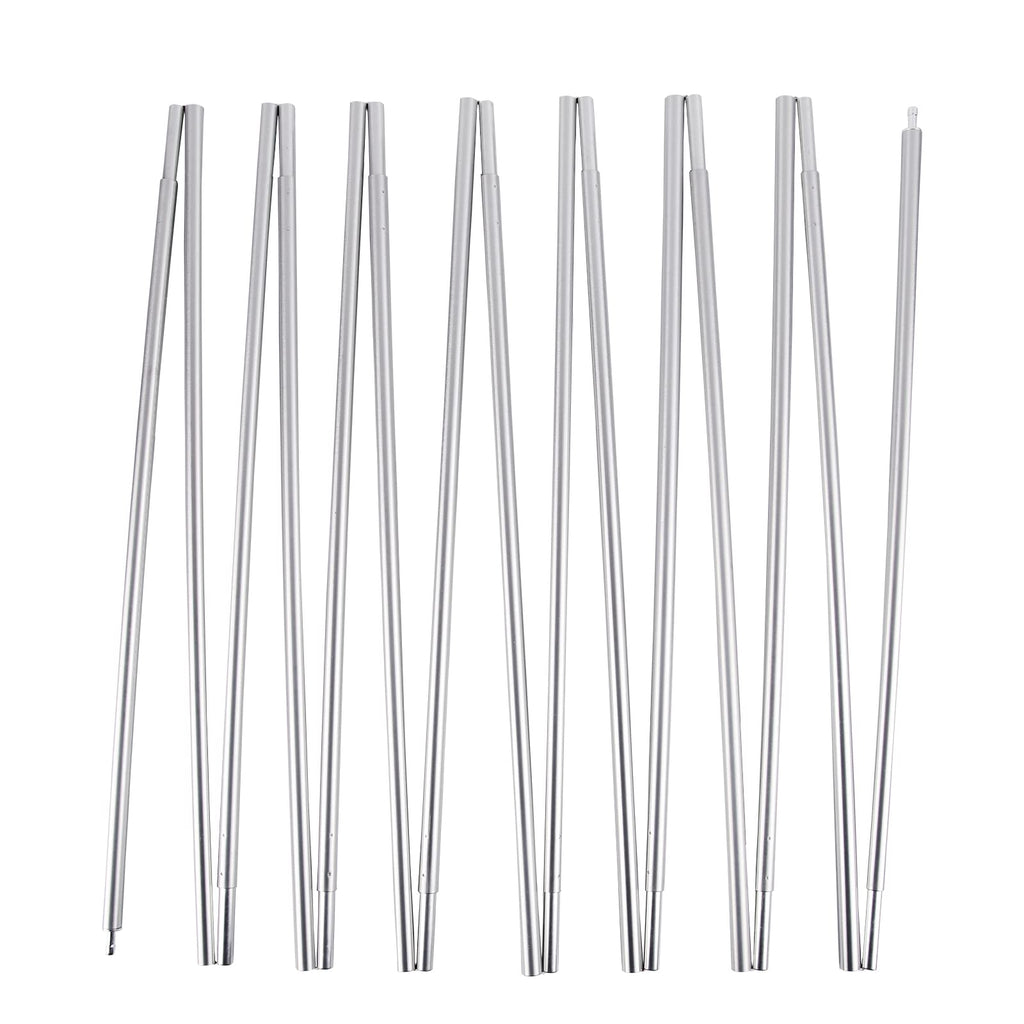 Brilliance4U Aluminum Tent Pole 13 Mm 24Ft 10.5 In, Tent Poles Replacement, Lightweight Tent Pole Repair Kit 7001 Aluminum Alloy
