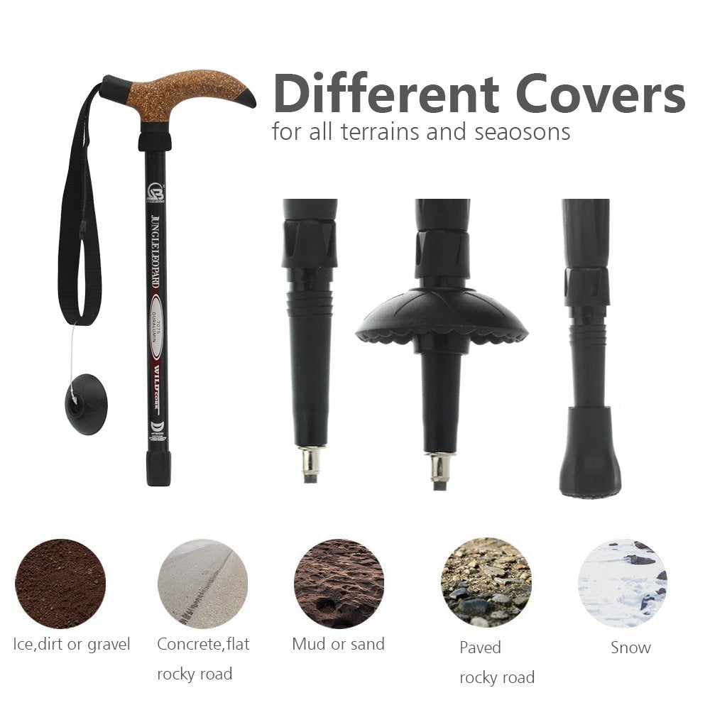Aluminum Alloy Quick Lock Trekking Pole Anti-Shock Walking Stick Adjustable Cane Crutch For Mountains Trekking Hiking,Ultralight