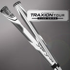 Superstroke Traxion Tour Golf Club Grip, White/Gray (Undersize) | Advanced Surface Texture That Improves Feedback And Tack | Ext