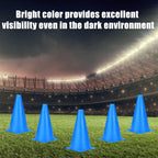 Cyrico 9 Inch Cones Sports, 15 Pack Soccer Training Cones Agility Field Parking Safety Blue Plastic Traffic Cones For Football B