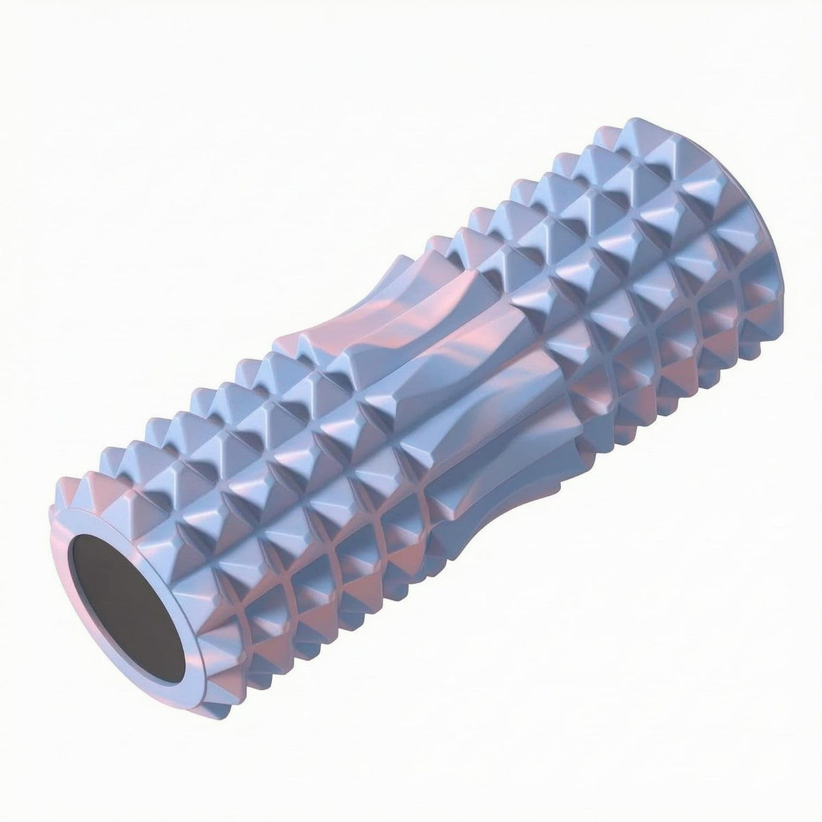 BNF Back Massage Crescent Roller Cylindrical Textured Roller Solid Solid Core Fitness Tool HollowEnd for Exercise Mat, Camo Pin
