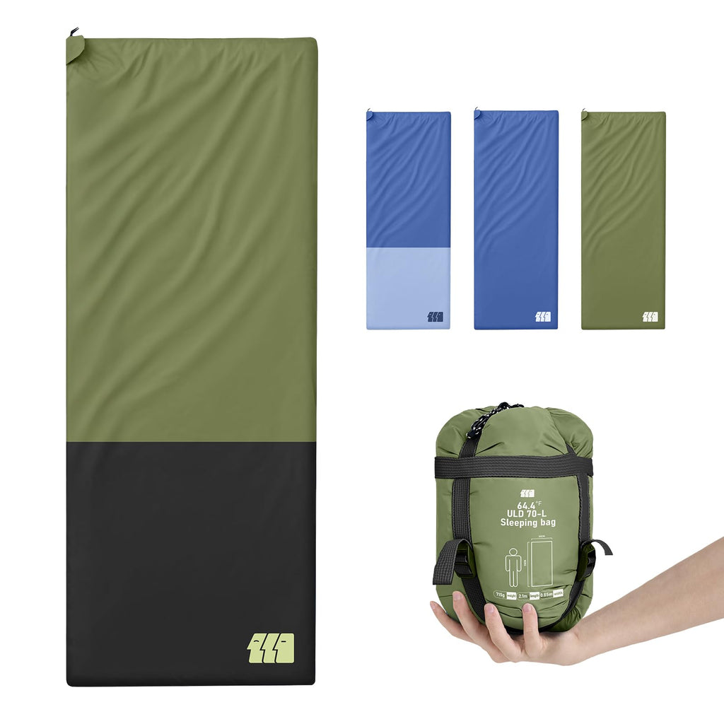 Ultralight Warm Weather Sleeping Bag - Portable, Waterproof, Compact Lightweight, Comfort With Compression Sack - Great For Outd