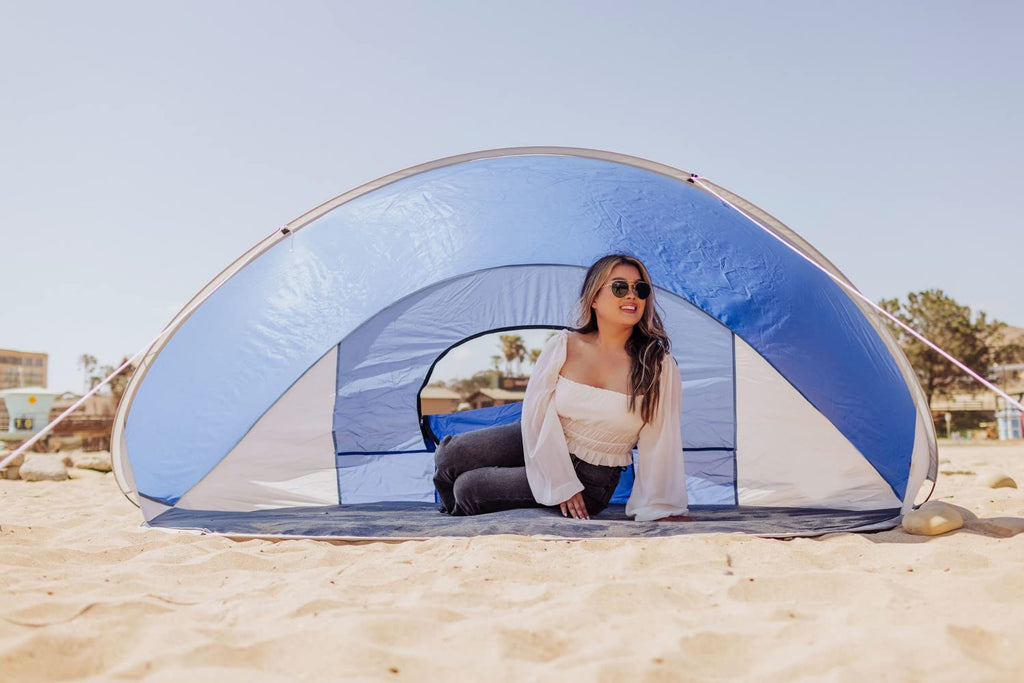Picnic Time Ncaa Virginia Cavaliers Manta Portable Beach Tent - Pop Up Tent - Beach Sun Shelter Pop Up