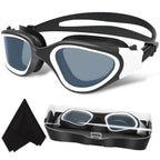 Win.Max Polarized Swimming Goggles Swim Goggles Anti Fog Anti Uv No Leakage Clear Vision For Men Women Adults Teenagers (Black&W