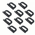 Tactical D-Ring Carabiner for Hiking/Military/EDC - Lightweight Plastic Mountain Carabiner with Quick-Release, MOLLE Compatible,