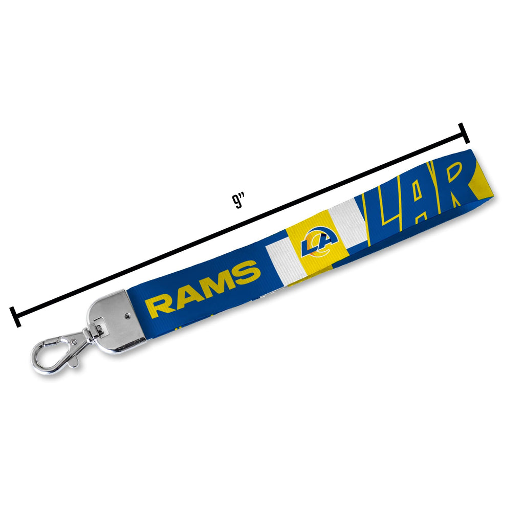 Rico Industries Nfl Football Los Angeles Rams Standard Wrist Lanyard Key Chain, Cute Wristlet Strap Keychain Holder For Women Me