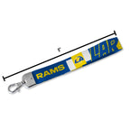 Rico Industries Nfl Football Los Angeles Rams Standard Wrist Lanyard Key Chain, Cute Wristlet Strap Keychain Holder For Women Me