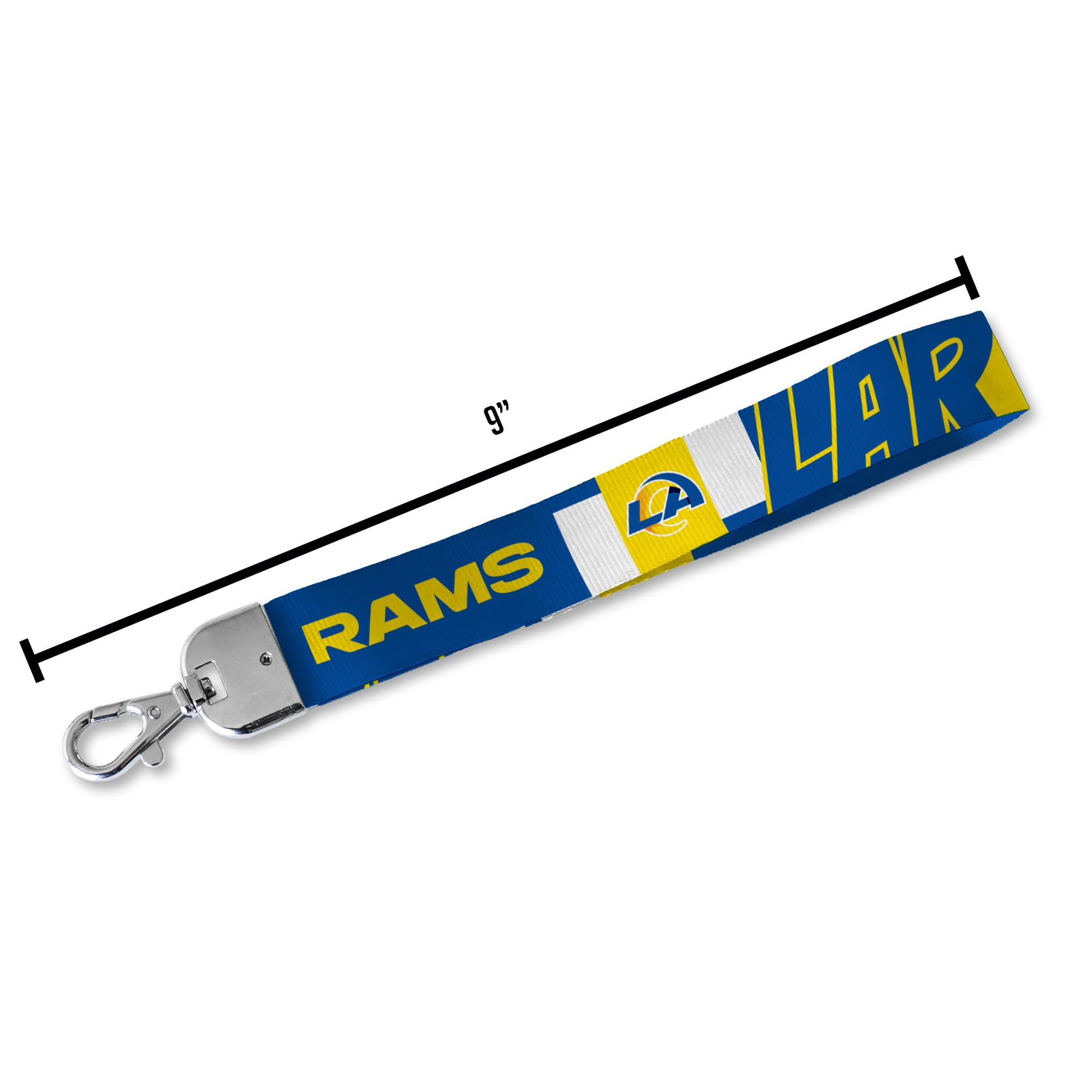 Rico Industries Nfl Football Los Angeles Rams Standard Wrist Lanyard Key Chain, Cute Wristlet Strap Keychain Holder For Women Me