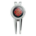 Graphics & More Firefighter Fire Rescue Maltese Cross Golf Divot Repair Tool And Ball Marker