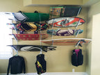 Storeyourboard Wakeboard Wall Storage Rack, Metal Adjustable 4 Wakeboard And Wakesurf Mount