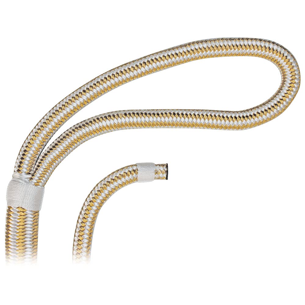 Extreme Max 3006.2329 Boattector Double Braid Nylon Dock Line - 3/4'' X 60', White & Gold