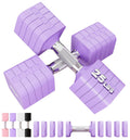 50 LB dumbbell Sets 5 in 1 Adjustable Hand Weights Sets for Women Men Free Weights Set Adjust Dumbbells for Home Gym Exercise Wo