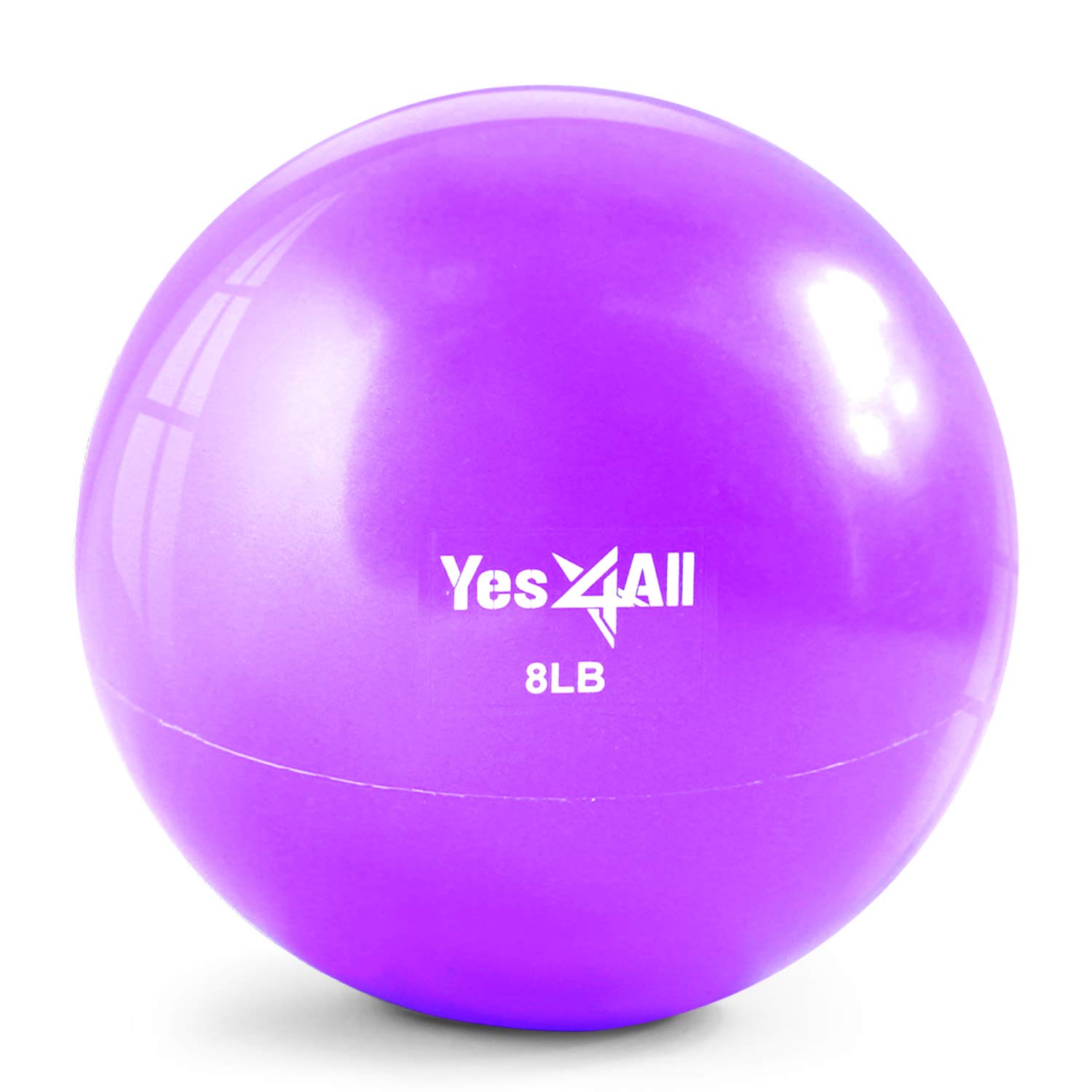 Yes4All Soft Weighted Toning Ball Smooth 8Lb Purple