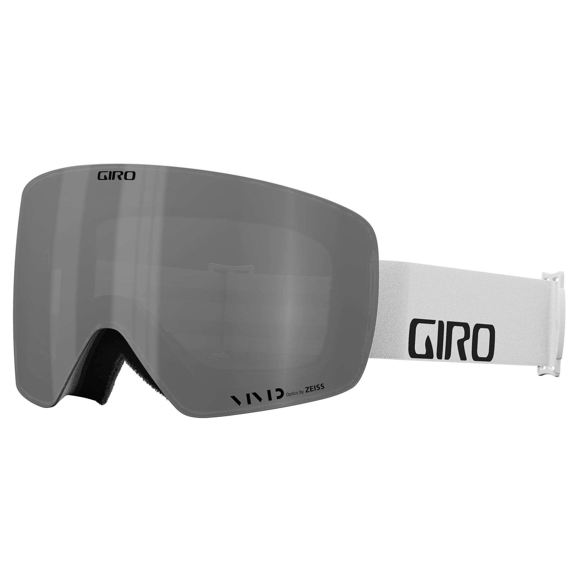 Giro Contour Ski Goggles - Snowboard Goggles for Men & Women - White Wordmark Strap with VIVID Onyx/VIVID Infrared Lenses