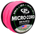 Paracord Planet Micro Paracord - Thin Braided Cord For Crafting, Fishing, And Diy Projects In 125 Ft Spools - Neon Pink