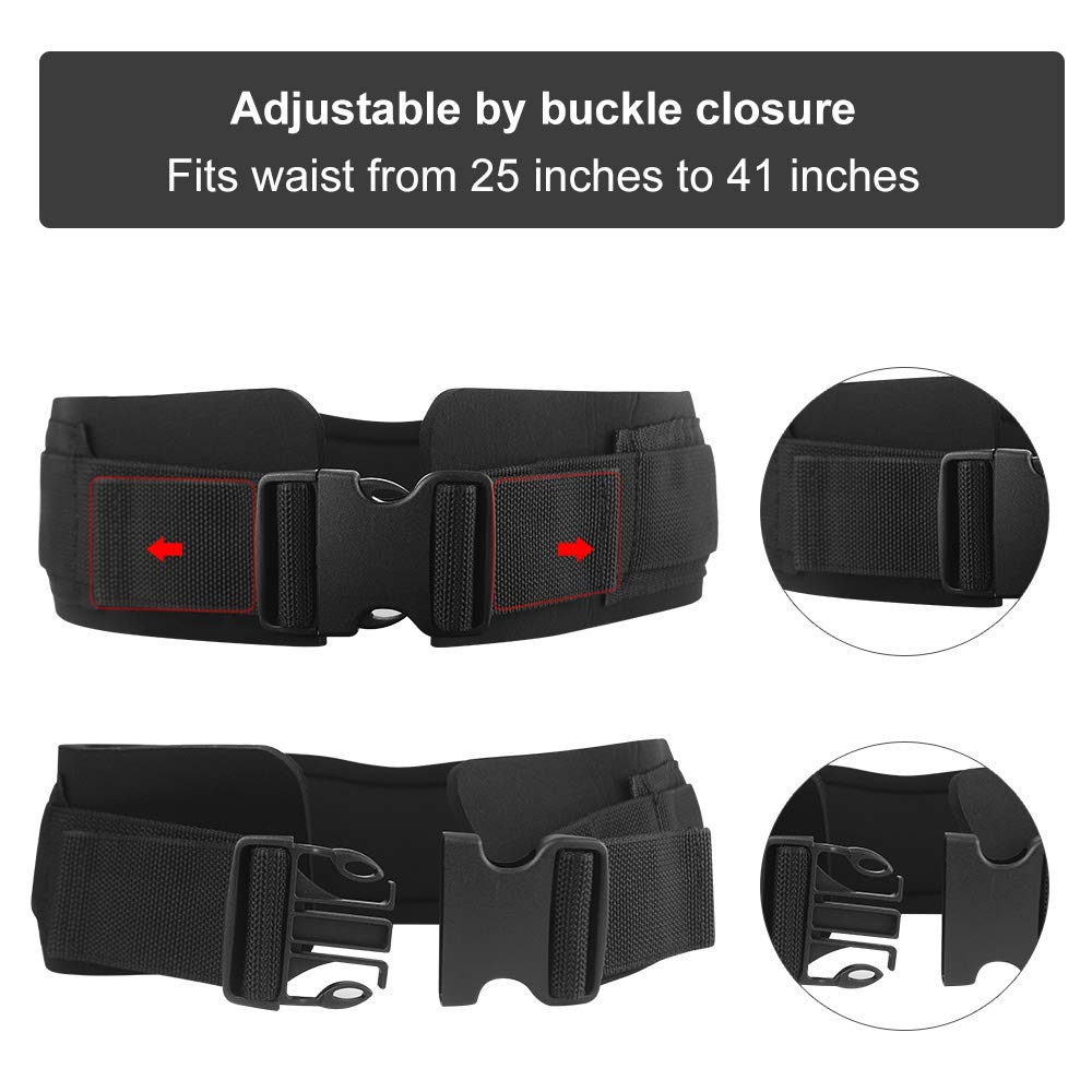 Hyvawo Waist Belt Neoprene Padded Gym Pulley Strap With Rings For Cable Machines Fitness Exercise Speed Agility Resistance Train