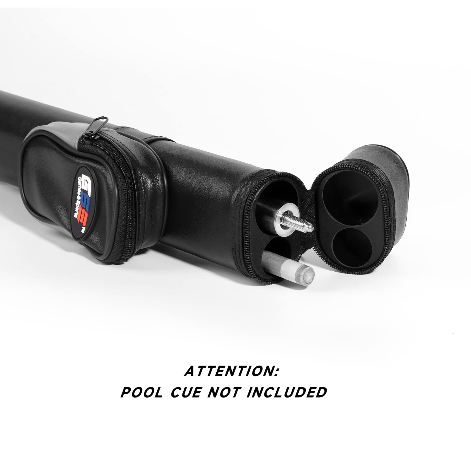 Gse Billiard Cue Cases, 1X1 Deluxe Hard Billiard Pool Cue Stick Carrying Case, Pool Billiards Accessories (Black/Grey)
