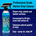Babes Seat Soap Boat Vinyl And Upholstery Cleaner - 16 Oz. Spray Bottle - Cleans, Protects, And Enhances Marine Vinyl, Plastic,