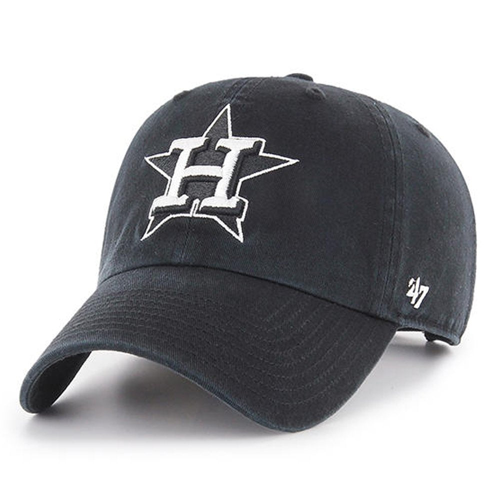'47 Brand Houston Astros Clean Up Dad Hat Cap Black/White