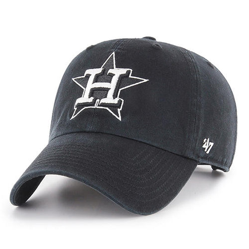 '47 Brand Houston Astros Clean Up Dad Hat Cap Black/White