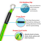 Botepon Boat Bungee Dock Lines, Jet Ski Accessories, Quick And Easy Dock Rope For Pwc Jet Ski Seadoo Waverunner Pontoon Boat Bas