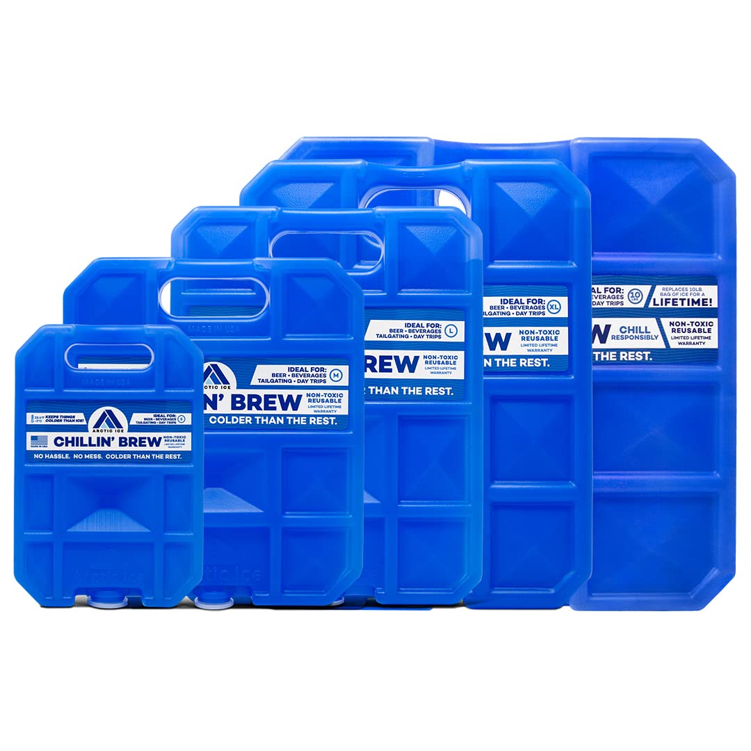 ARCTIC ICE Chillin Brew Series, Long Lasting Reusable Ice Pack, Blue, XXLarge, 10 lb.