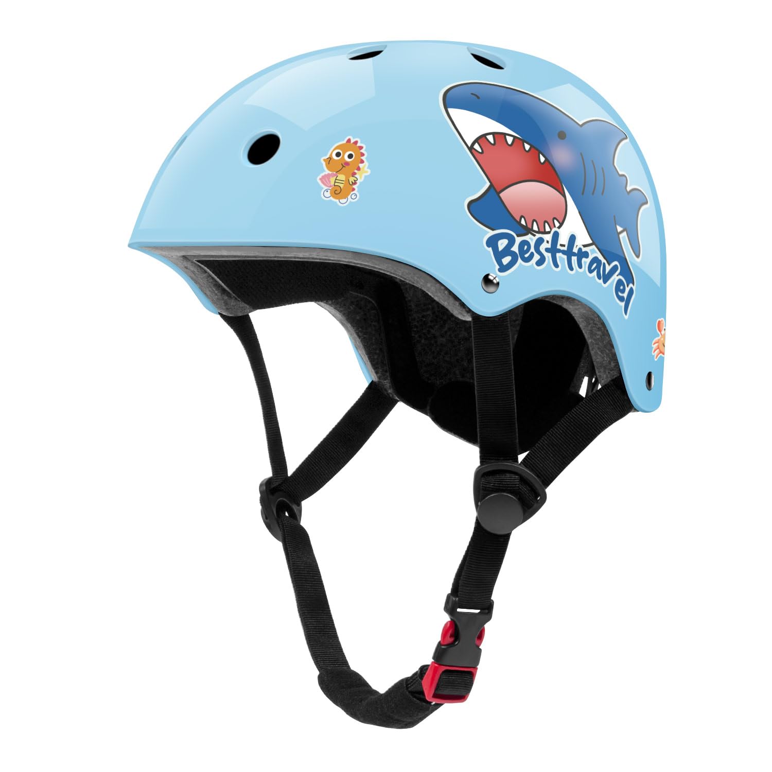 Besttravel Kids Helmet, Toddler Adjustable Kids Ages 3-8 Years Old Boys Girls Multi-Sports Safety (Sinatra Blue)