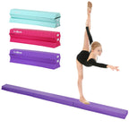 Zeny 9Ft Folding Gymnastics Balance Beam Low Floor Balance Beam Bar With Anti-Slip Base Extra Firm Foam Walking Beams Home Balan