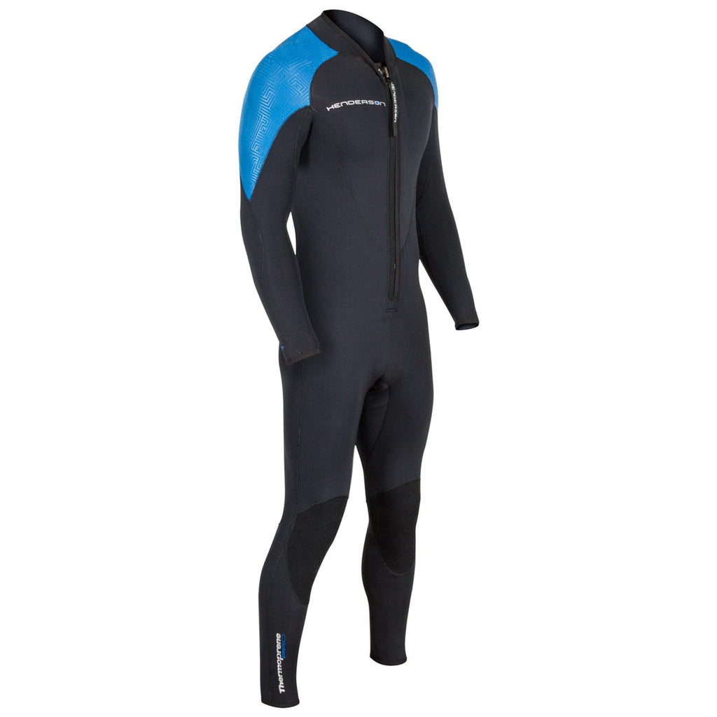 Henderson 3Mm Thermoprene Pro Men? Front Zip Jumpsuit, Black/Blue, L