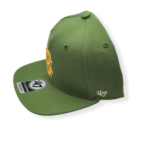 47 Boston Red Sox Fatigue Green Sure Shot Captain Adjustable Snapback Cap - Mlb Flat Bill Structured Hat