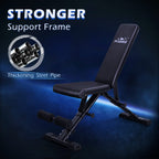 Flybird Weight Bench, Adjustable Strength Training Bench For Full Body Workout With Fast Folding-New Version