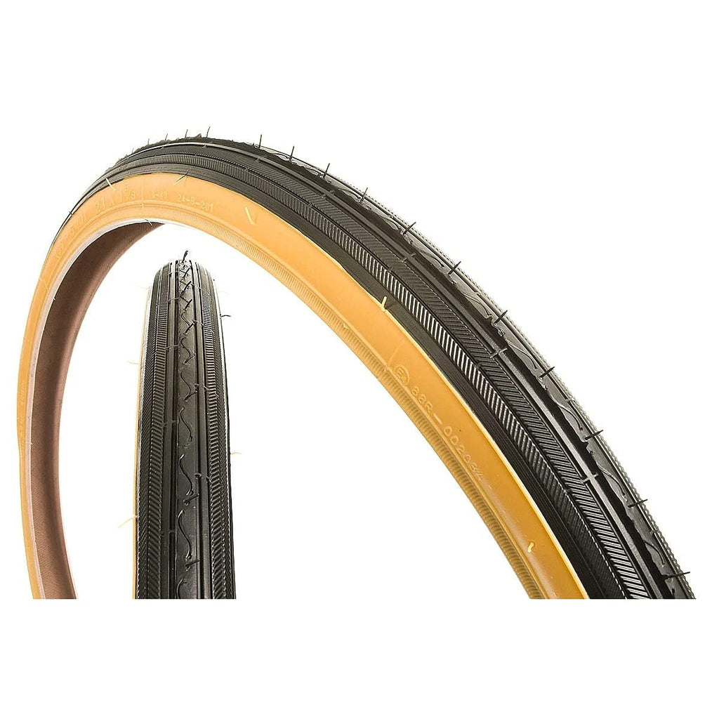 Kenda K40 Street Tire, 26 X 1-3/8 Wire Black/Yellow Skin