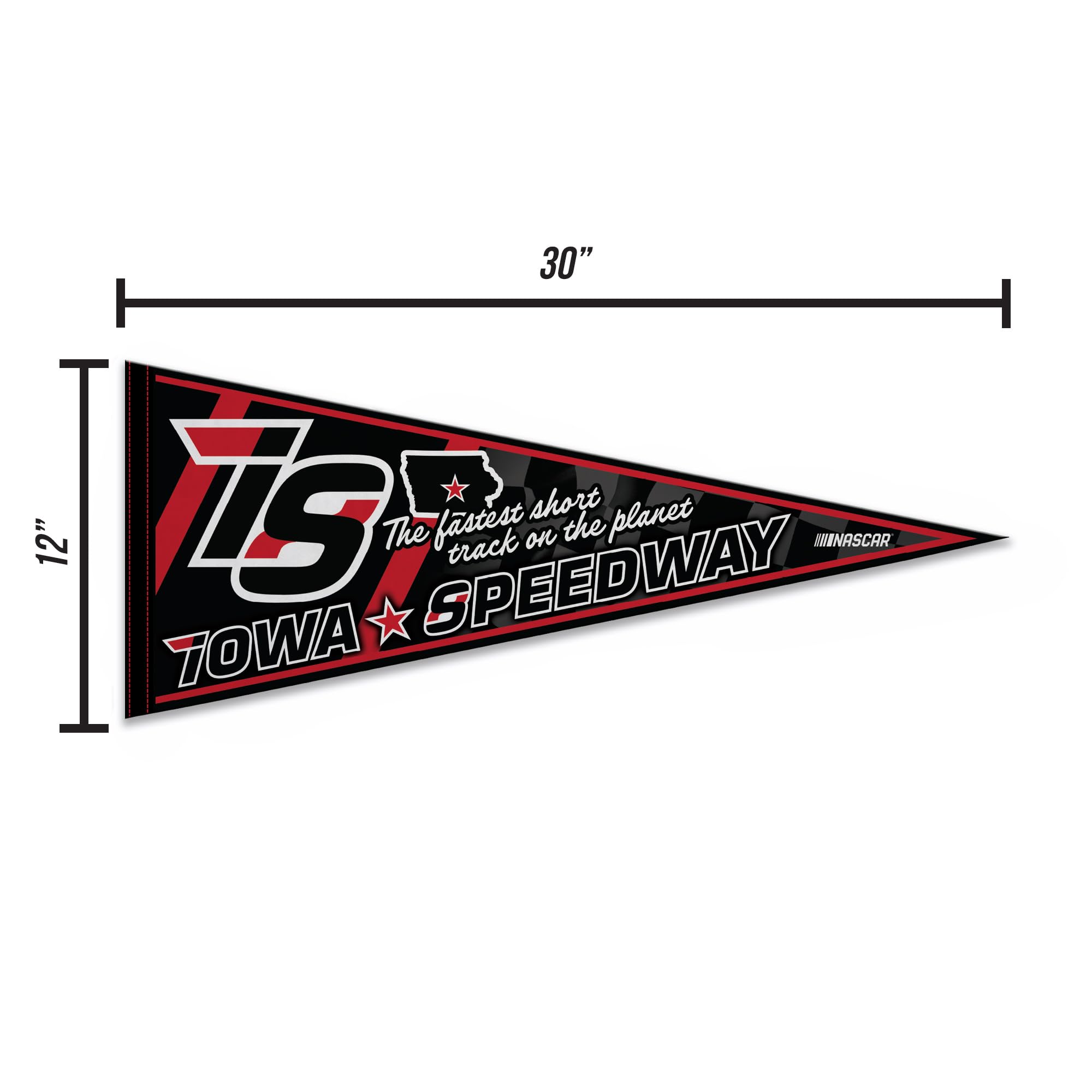 Rico Industries Nascar Racing Iowa Speedway 12'' X 30'' Felt Wall D  Cor Pennant - Great For Home/Bed Room/Man Cave D  Cor