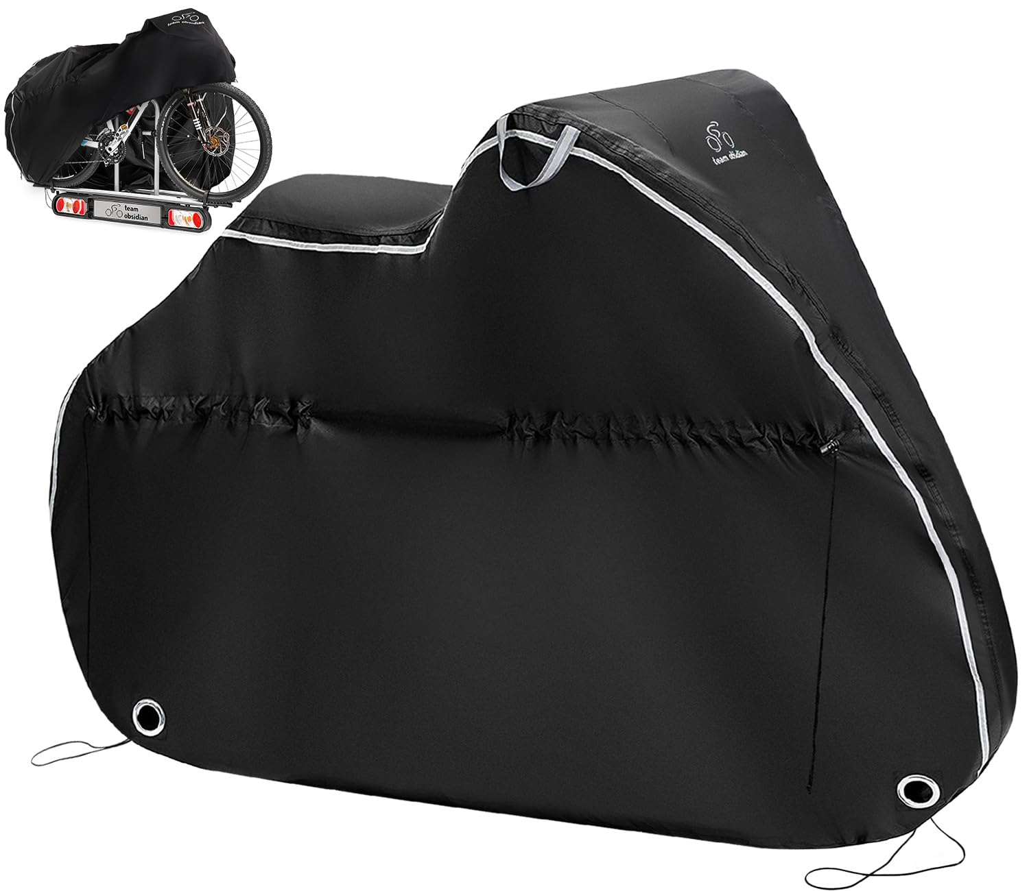 TeamObsidian Bike Cover - Outdoor Bike Storage, Bicycle Transportation or Travel Covers - Waterproof eBike Protection - For 1 to