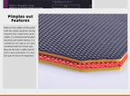 Dhs 652 Short Pips-Out Table Tennis Rubber, Dhs Pimples Out Pingpong Rubber With Sponge, Short Pimples (1 Pcs Black)