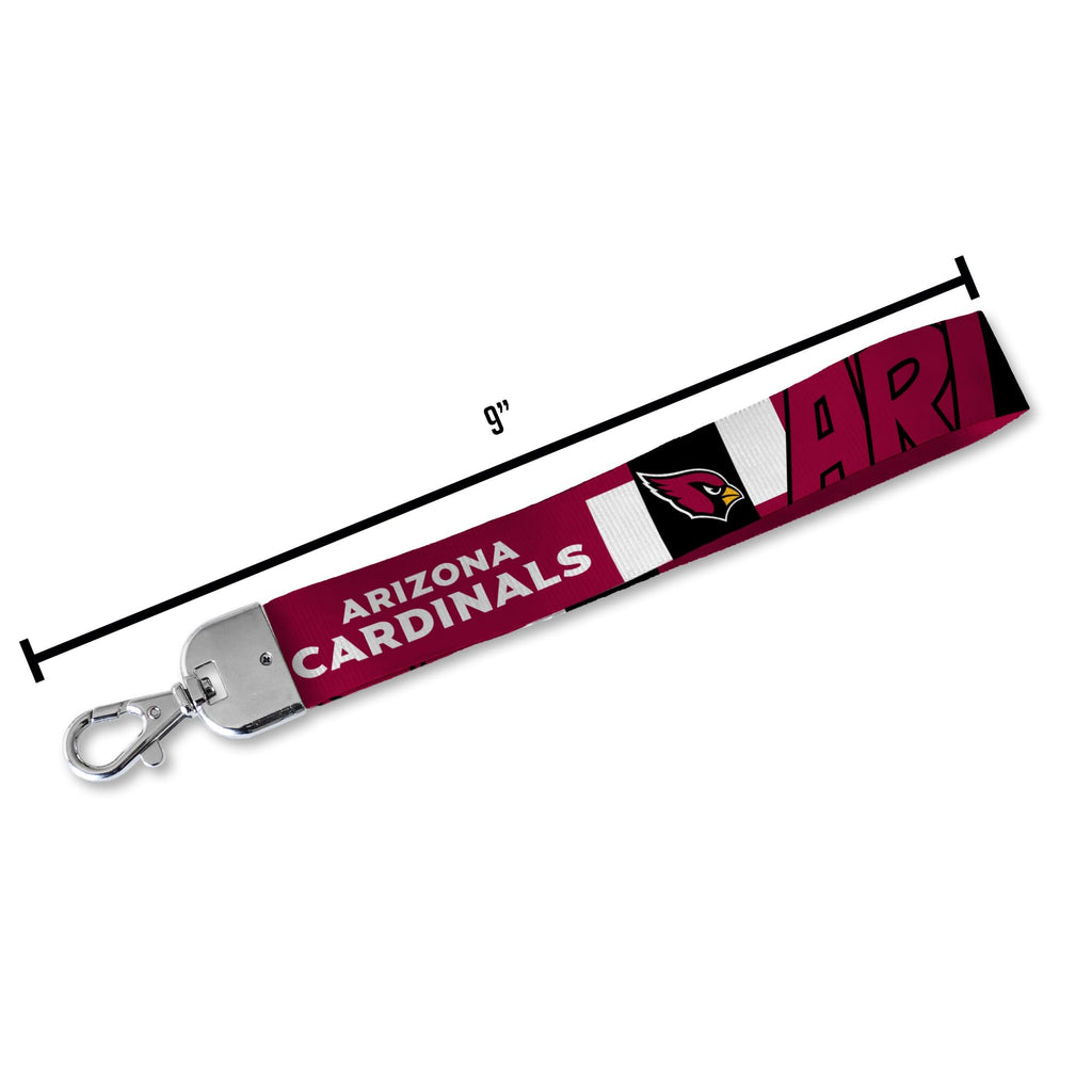 Rico Industries Nfl Football Arizona Cardinals Standard Wrist Lanyard Key Chain, Cute Wristlet Strap Keychain Holder For Women M