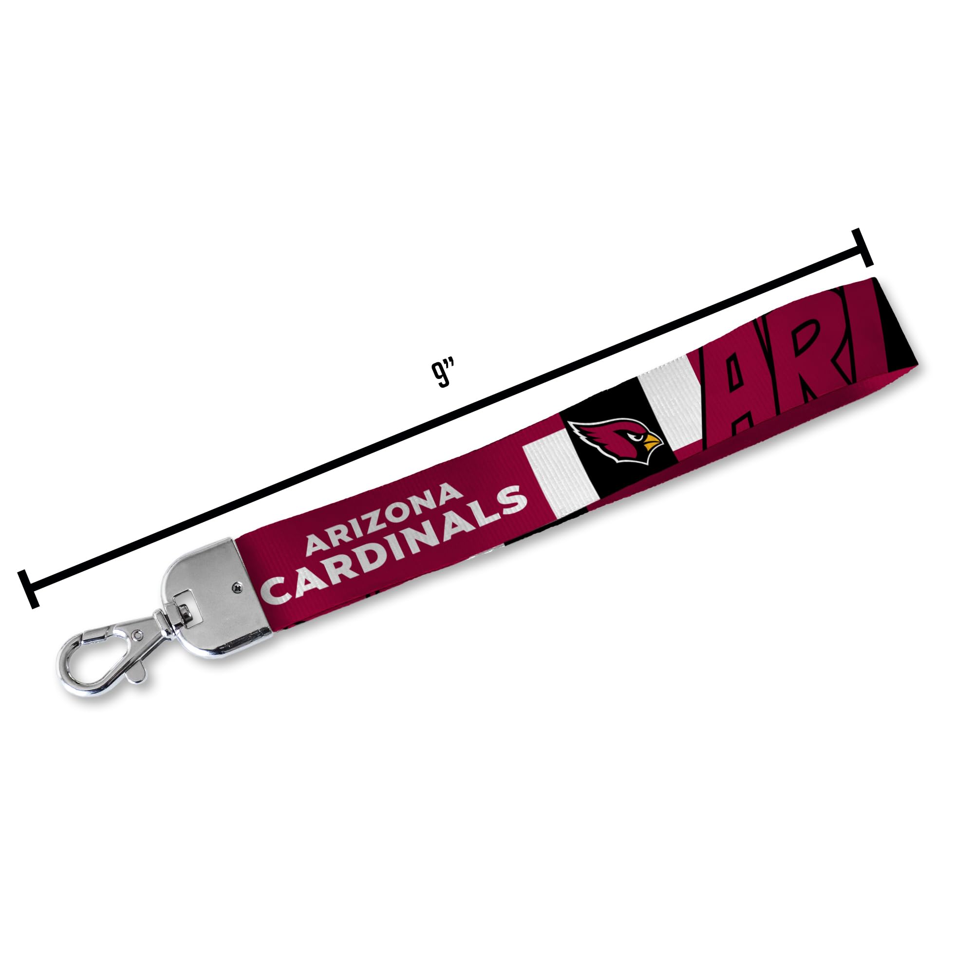 Rico Industries Nfl Football Arizona Cardinals Standard Wrist Lanyard Key Chain, Cute Wristlet Strap Keychain Holder For Women M