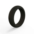 Qalo Womens Black Classic Athletics Silicone Ring Size 04