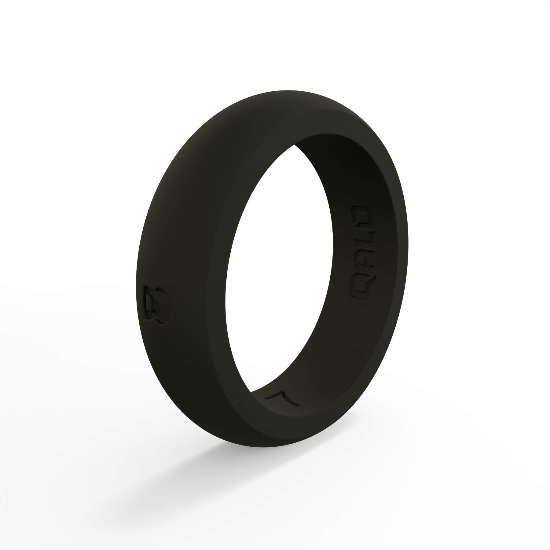 Qalo Womens Black Classic Athletics Silicone Ring Size 04