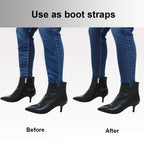 Boncas Sturdy Adjustable Elastic Boot Straps Motorcycle Pant Clips Bicycle Stirrups Straps Keeping Your Pants Tucked