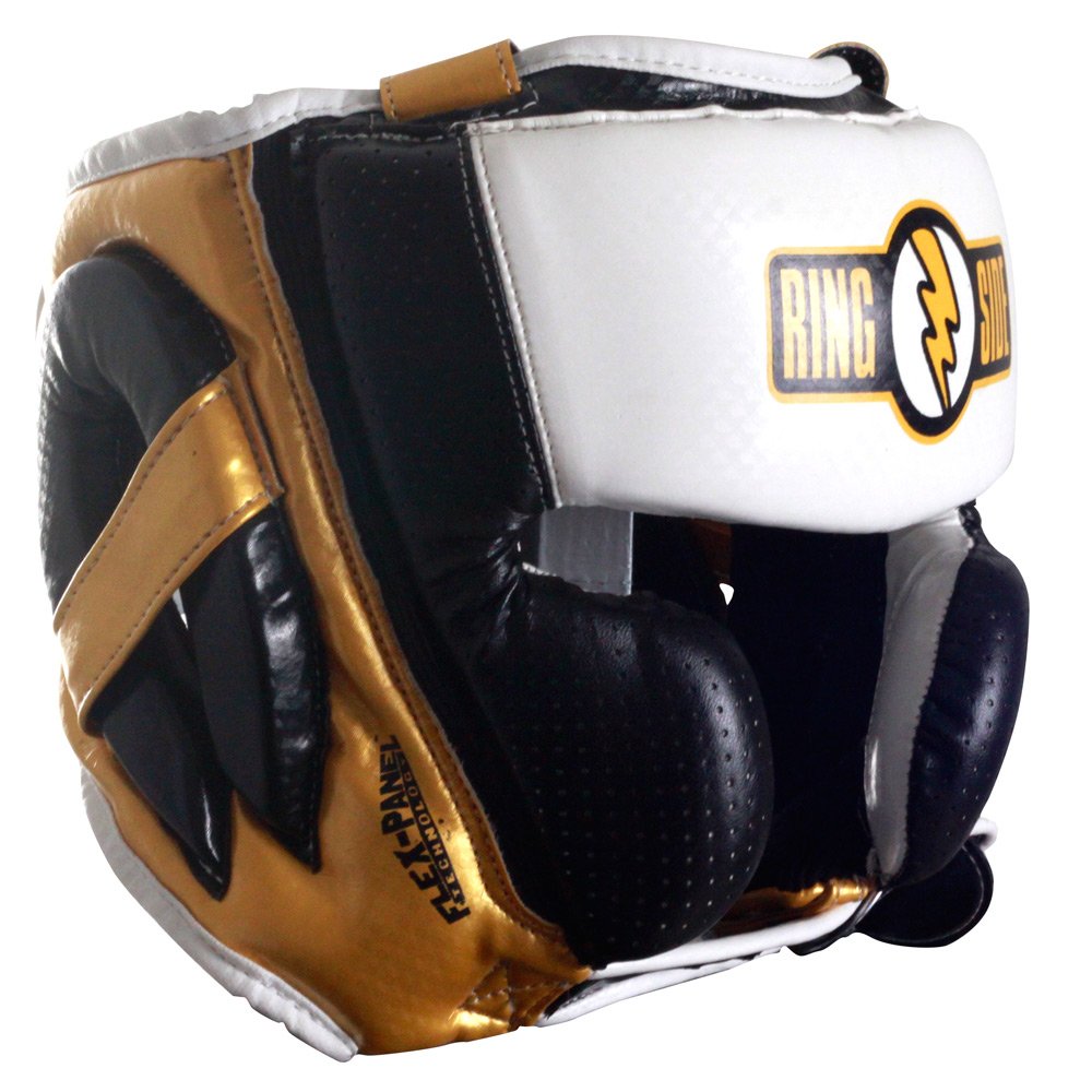 Ringside Youth Training Headgear, Black/White/Neon, Large/XLarge