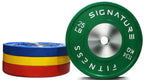 Fitvids 2 Olympic Competition Bumper Plate with Steel Hub, 25 LBS Single, Green