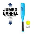 Franklin Sports Jumbo Kids Plastic Bat & Ball - Usa Softball - Backyard Bat With Large Barrel For Kids + Toddlers, 24''