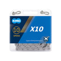 KMC X10 10-Speed X-Series Bicycle Chain | Compatible with Shimano, SRAM, Campagnolo and All Major Systems | Grey