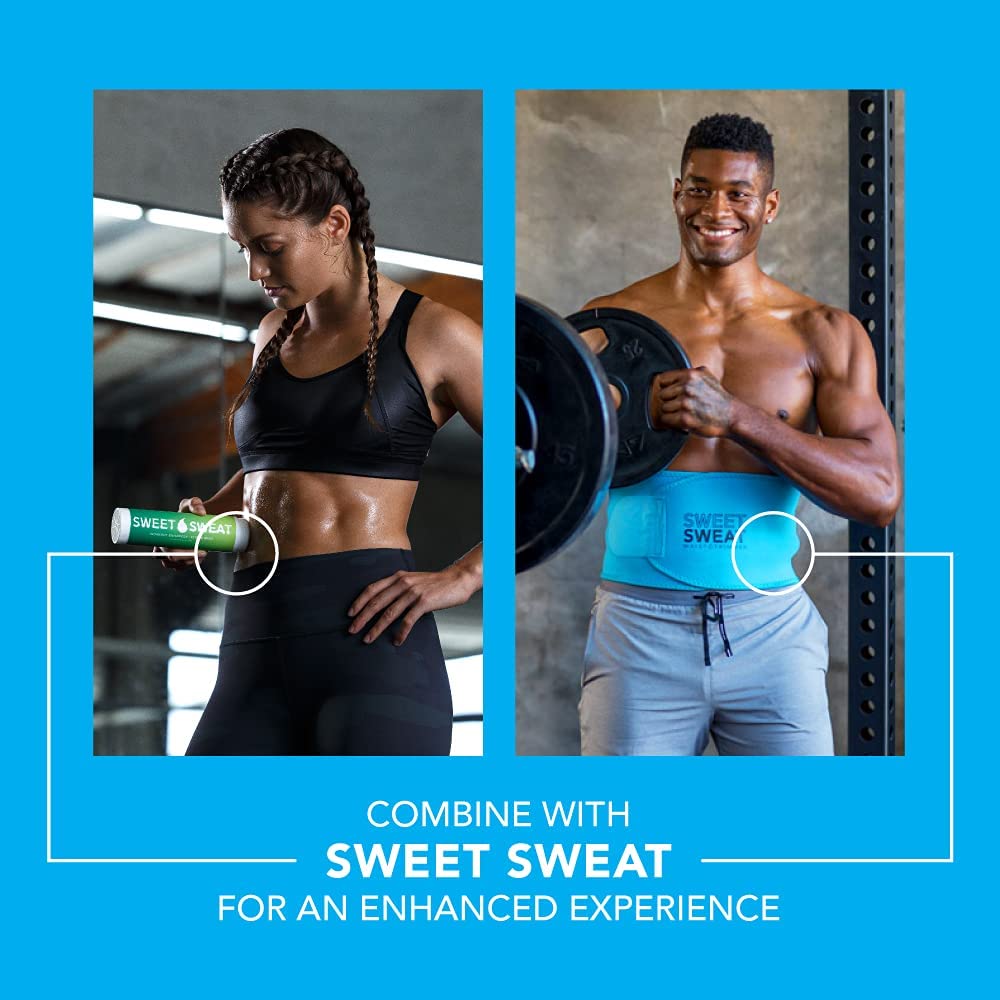 Sports Research Sweet Sweat Waist Trimmer for Women and Men - Sweat Band Waist Trainer Belt for High Intensity Training and Gym