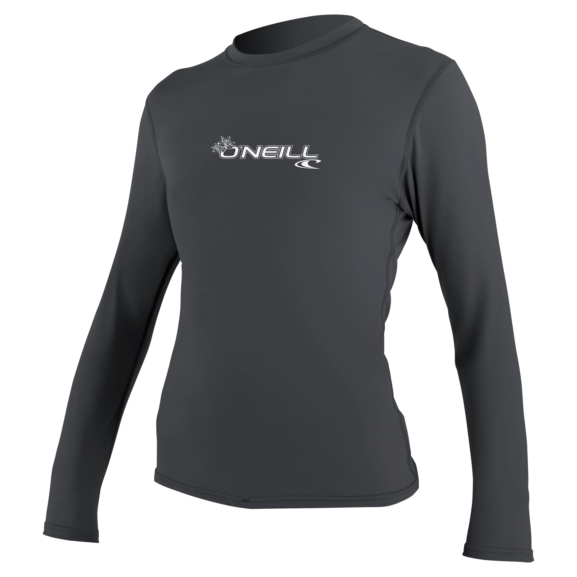 ONeill Womens Basic Skins Upf 50+ Long Sleeve Sun Shirt, Graphite, X-Large